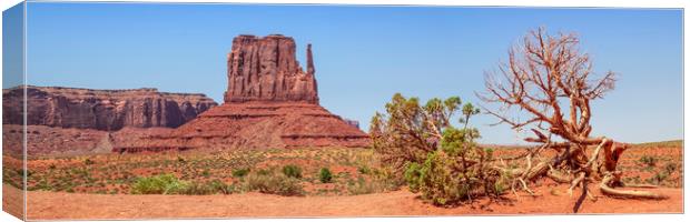 Monument Valley Panoramic View Canvas Print by Melanie Viola