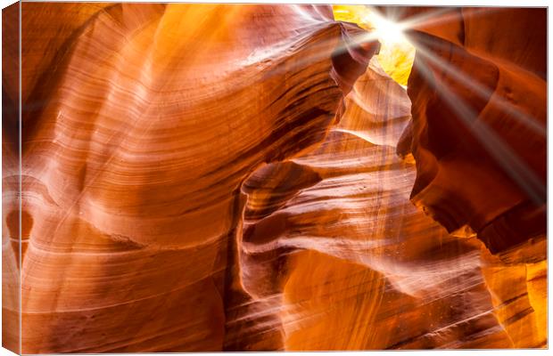 ANTELOPE CANYON Sunrays Canvas Print by Melanie Viola