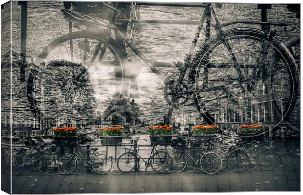 AMSTERDAM Bicycle Nostalgia Canvas Print by Melanie Viola