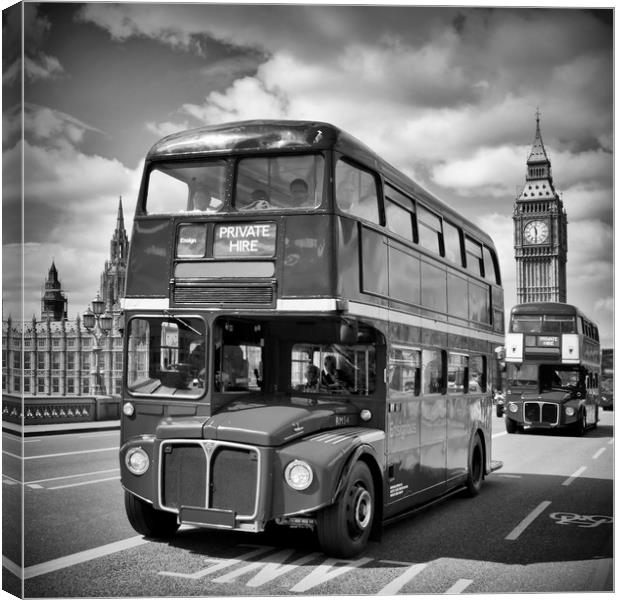 LONDON Classical Streetscene Canvas Print by Melanie Viola