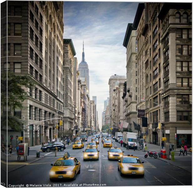 NEW YORK CITY 5th Avenue Street Scene Canvas Print by Melanie Viola
