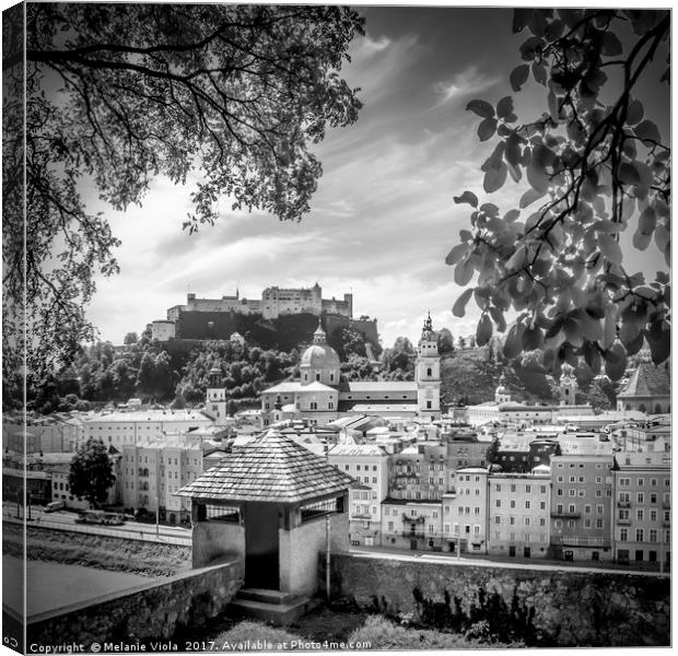 SALZBURG Gorgeous Old Town with Citywall Canvas Print by Melanie Viola