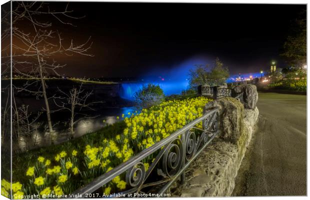 NIAGARA FALLS Idyllic Nightscape Canvas Print by Melanie Viola