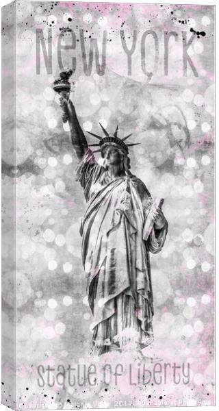 Graphic Art NEW YORK CITY Statue of Liberty Canvas Print by Melanie Viola