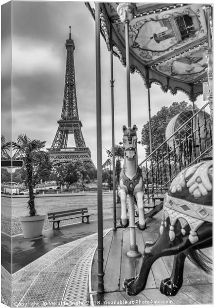 Typical Paris | monochrome Canvas Print by Melanie Viola