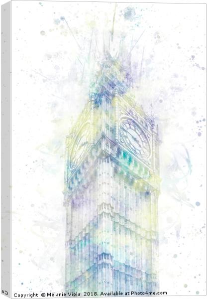 Modern Art ELIZABETH TOWER | jazzy watercolor Canvas Print by Melanie Viola