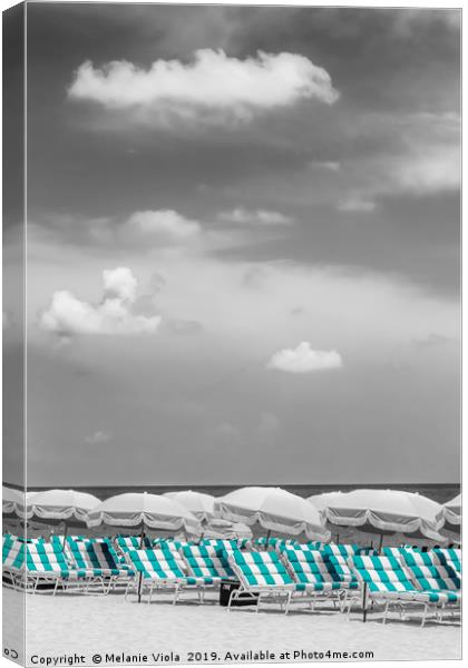Idyllic beach scene | turquoise color pop Canvas Print by Melanie Viola