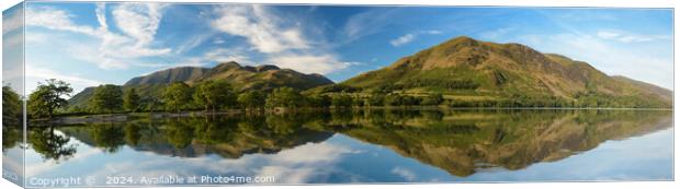 Lake Buttermere reflections. Canvas Print by Peter Towle