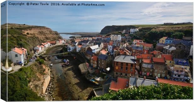 Staithes Canvas Print by Peter Towle