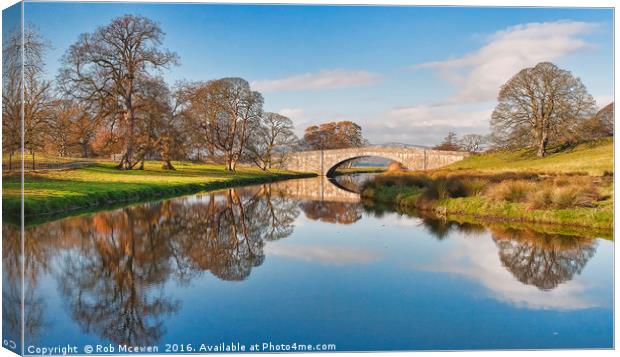 The River Bela Milnthorpe Canvas Print by Rob Mcewen