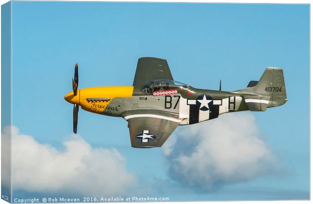 Ferocious Frankie P-51D Mustang Canvas Print by Rob Mcewen