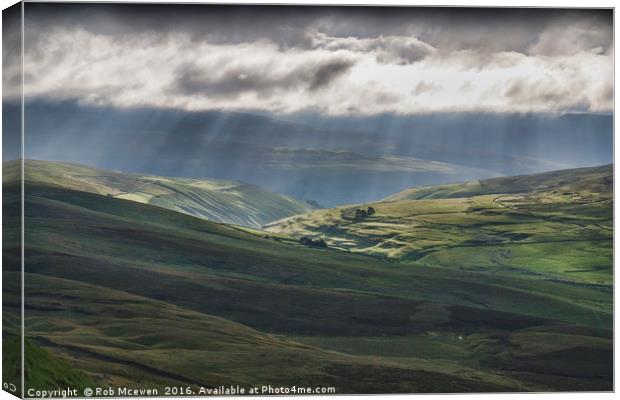 Rain over the Dales Canvas Print by Rob Mcewen