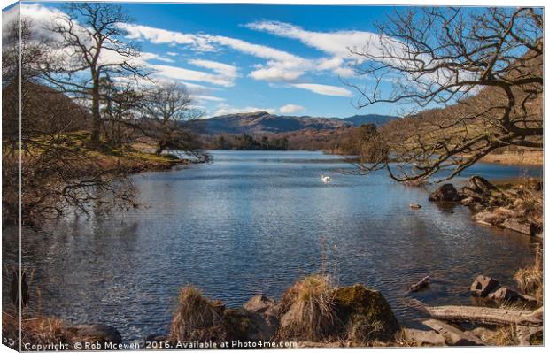 Rydal Water Canvas Print by Rob Mcewen