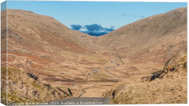The Hardknott Pass Canvas Print by Rob Mcewen
