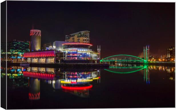 Salford Quays Manchester UK Canvas Print by Rob Mcewen