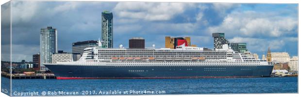 Queen Mary 2 Canvas Print by Rob Mcewen