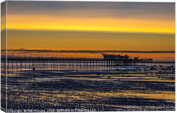 Southport Pier Merseyside Canvas Print by Rob Mcewen