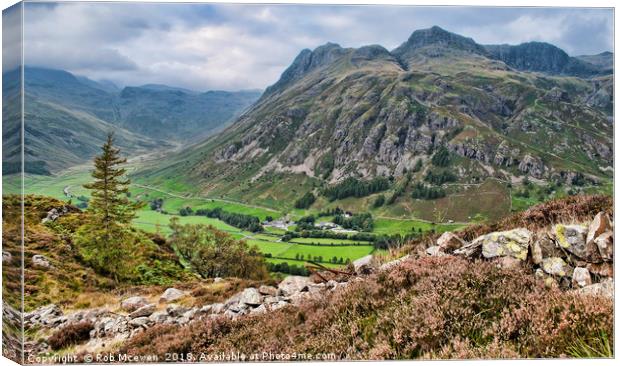 The Langdale Pikes Canvas Print by Rob Mcewen