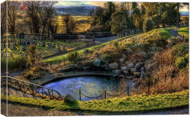 Stirling Old Town Cemetery Canvas Print by Angela H
