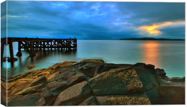 Portencross Canvas Print by Angela H