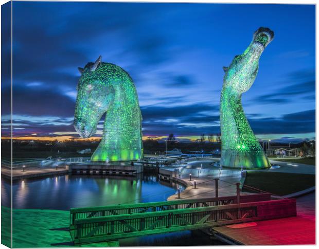 The Kelpies Canvas Print by Angela H