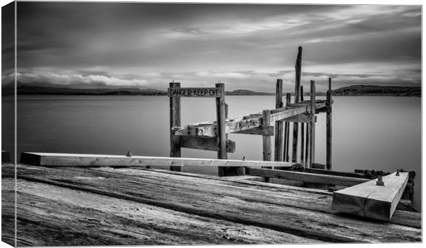 Old Pier At Aberdour Canvas Print by Angela H