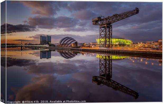 Glasgow Clydeside Canvas Print by Angela H