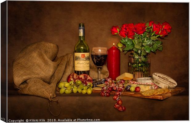 Wine and Cheese Canvas Print by Angela H