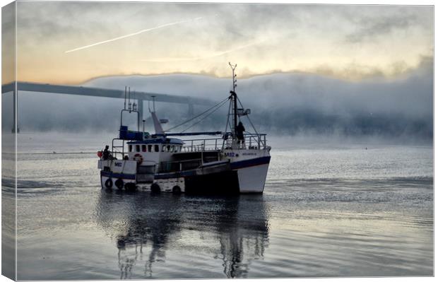 A cold start for the Fishermen Canvas Print by Grant Lewis