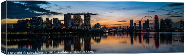 Singapore City Sunset Canvas Print by Robert Trench