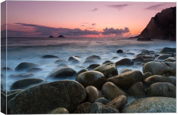 Porth Nanven Canvas Print by Michael Brookes