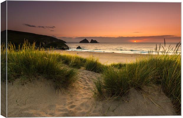 Holywell Bay, Cornwall Canvas Print by Michael Brookes