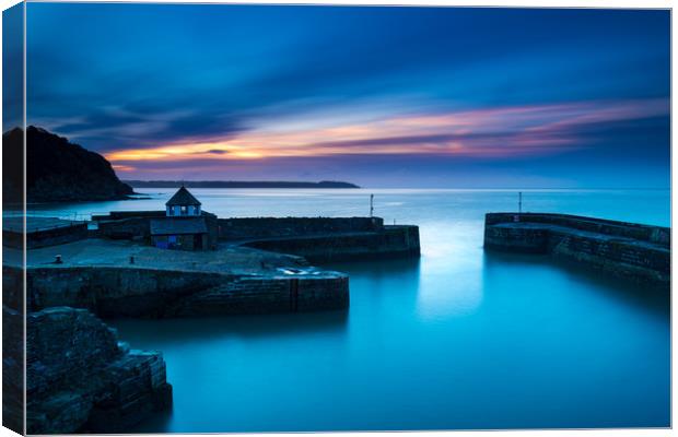 Charlestown Harbour Dawn Canvas Print by Michael Brookes