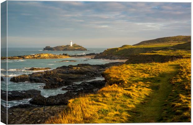 Beautiful Godrevy Canvas Print by Michael Brookes