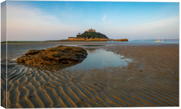 A lovely morning at St Michael's Mount Canvas Print by Michael Brookes