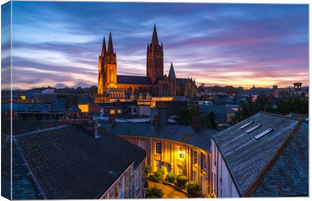 Beautiful contrasts at Truro cathedral Canvas Print by Michael Brookes