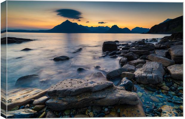 Elgol and the Cuillin Mountains Canvas Print by Michael Brookes