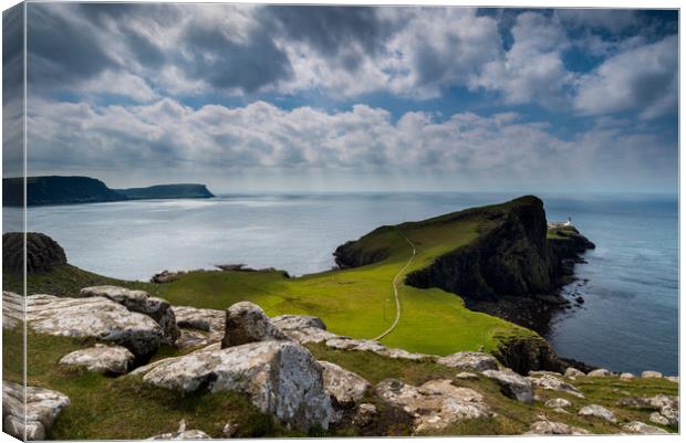 Neist point Lighthouse Canvas Print by Michael Brookes