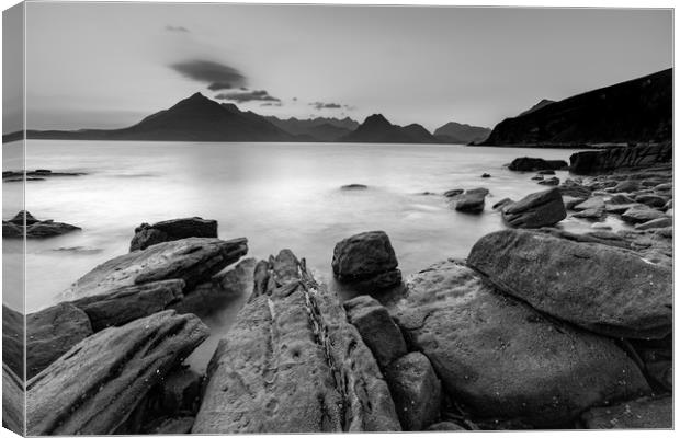 Elgol and the Cuillin mountains Canvas Print by Michael Brookes