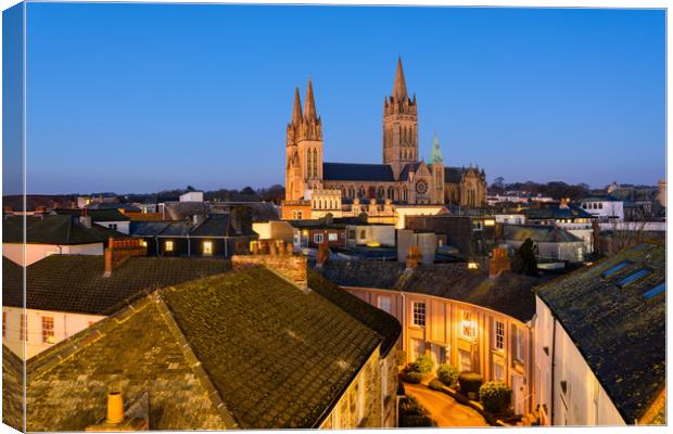 Truro Cathedral Dawn Canvas Print by Michael Brookes