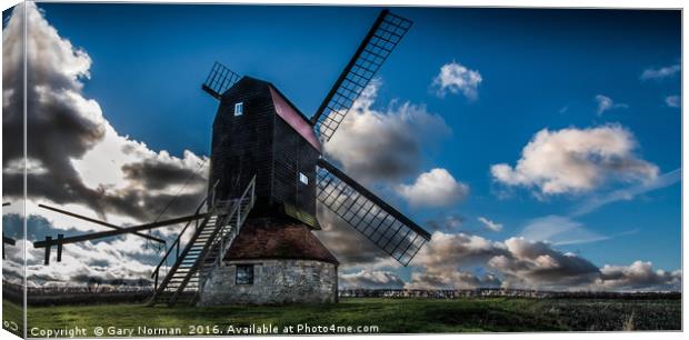 Stevington Windmill Canvas Print by Gary Norman