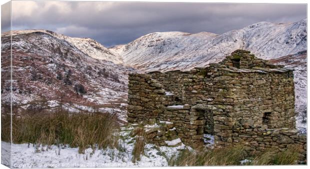 Old Stone Barn in Lake District Canvas Print by George Robertson