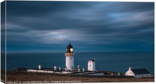 Dunnet Head Lighthouse, Scotland Canvas Print by George Robertson