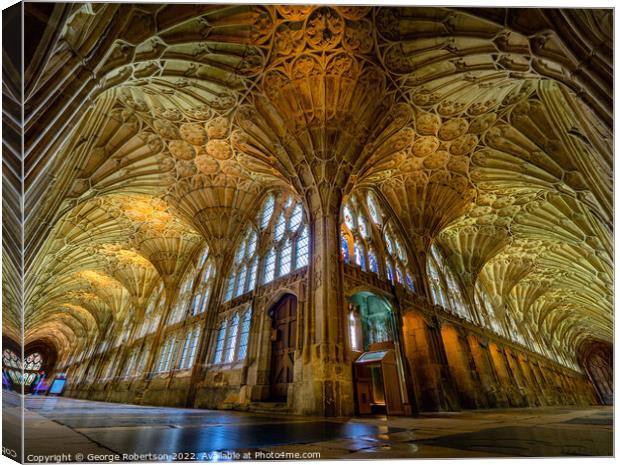 The Cloisters in Gloucester Cathedral  Canvas Print by George Robertson
