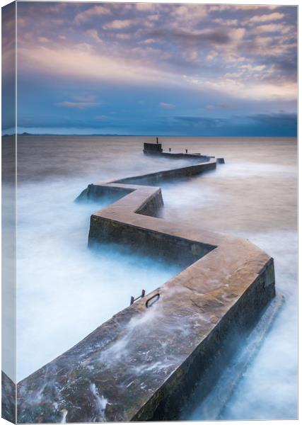 Breakwater at St Monans Canvas Print by George Robertson