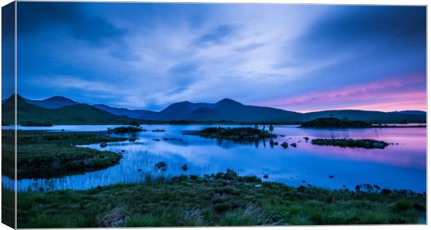 Midsummer at Lochan na h-achlaise Canvas Print by George Robertson