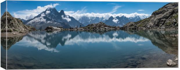 Lac Blanc and the Mont Blanc Massif Canvas Print by George Robertson