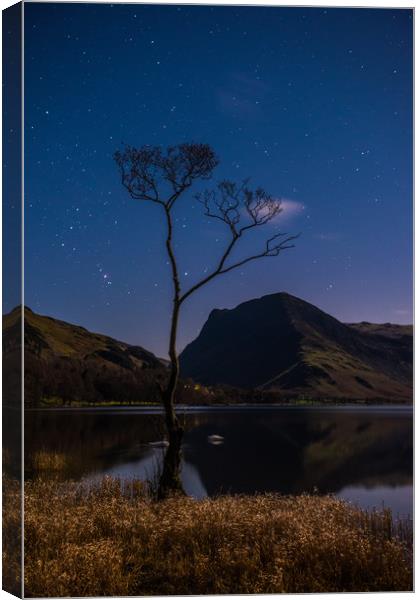 Buttermere by Starlight Canvas Print by George Robertson