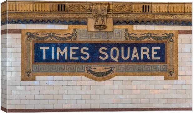 The Times Square sign on the NYC subway system  Canvas Print by George Robertson