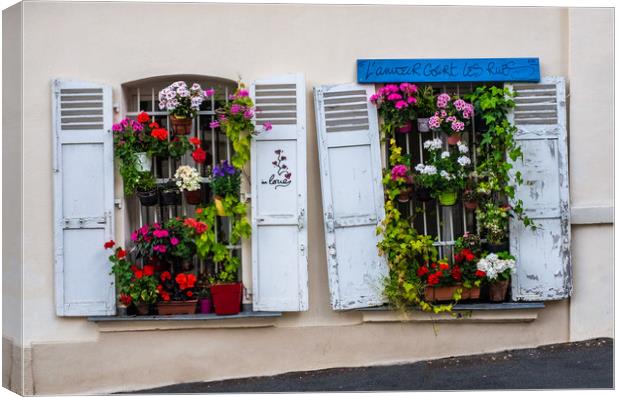 Montmartre Window Blooms Canvas Print by George Robertson